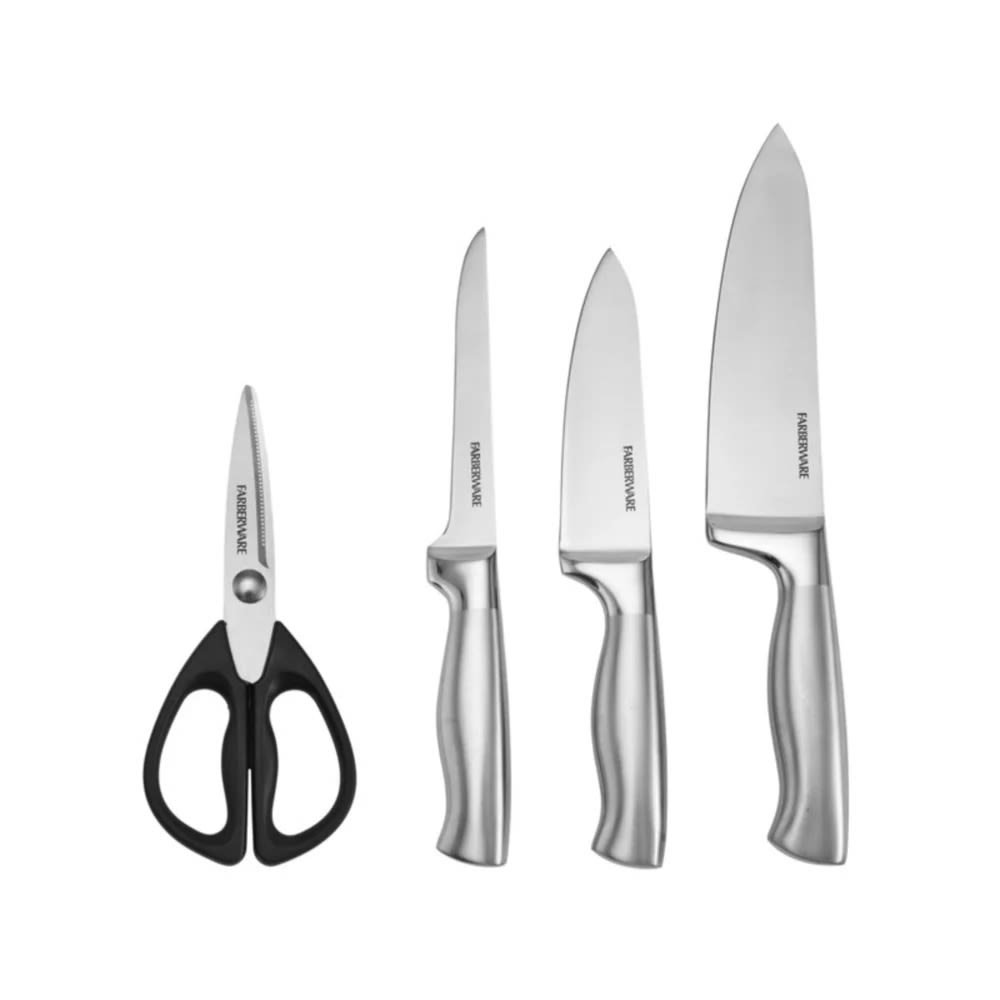 18-Piece Forged Stainless Steel Knife Block Set with Hollow Handle